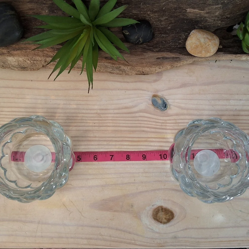 Pier 1 clear bubble glass votives